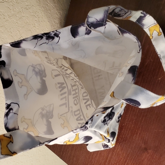 Shoulder Canvas Tote Bag w/ Skull and Crown graphics - Picture 3 of 7